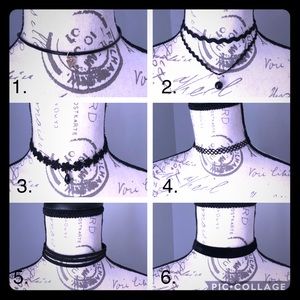 ❤️ 5 for $25 - set of 3 assorted black Chokers